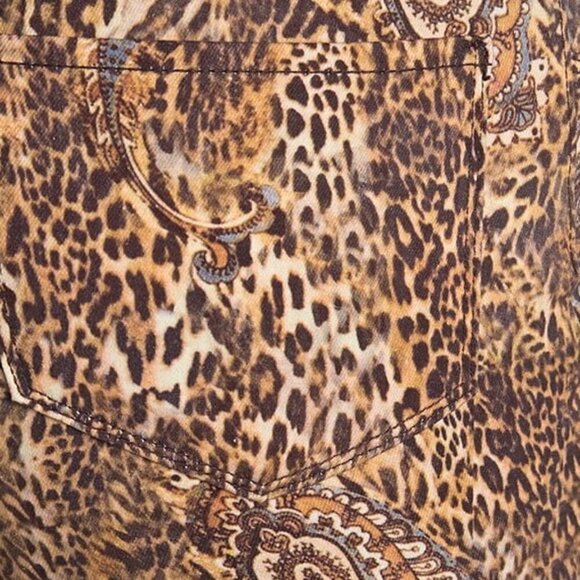 L'AGENCE Margot Leopard Paisley Skinny Jeans - Picture 3 of 3